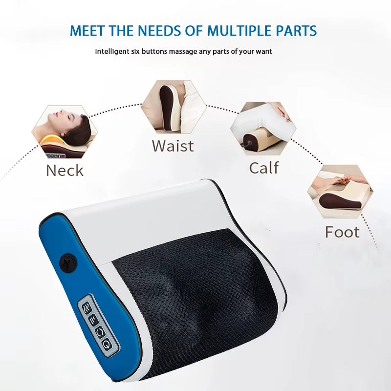 Multi-Functional & Adjustable for Shoulder and Back Relaxation 3D Kneading Neck Massager with Heat